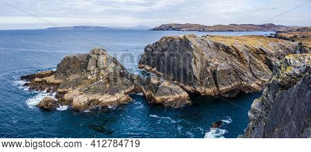 Aerial View Of The Coastline At Dawros In County Donegal - Ireland
