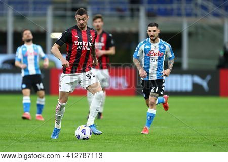 Milano, Italy. 14th March 2021 . Rade Krunic Of Ac Milan  During The Serie A Match Between Ac Milan 