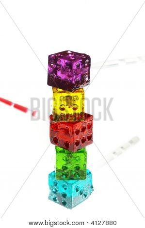 Colorfull dadi lecca-lecca