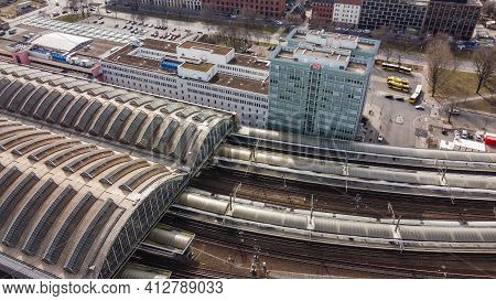 East Railway Station In Berlin From Above - Berlin, Germany - March 11, 2021