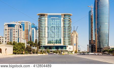 Baku, Azerbaijan - September 14, 2016: Jw Marriott Absheron Baku  Is A Luxury 5 Star Hotel In The Ce