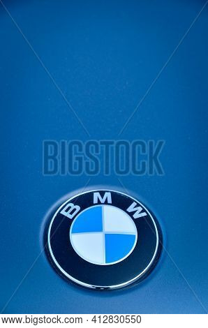 Bmw Chrome Metal Logo, Luxury Car In Istanbul City, September 06 2011 Istanbul Pendik Turkey Used Ca