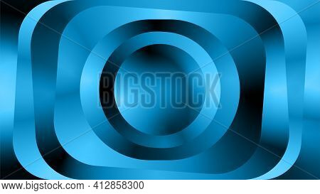 Paradox Optic Illusion Illustration. Abstract Metallic Wave Background Design Template. Light Blue T