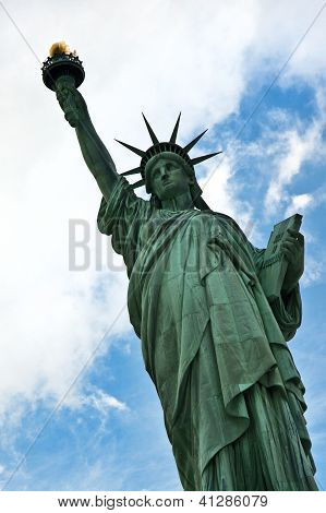 Elölnézet a szobor New Yorkban.