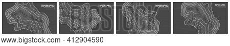 Elevation Graphic Contour Height Lines. Topographic Pattern Texture. Map On Land Vector Terrain. Ele