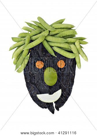 Healthy Face made with vegetables
