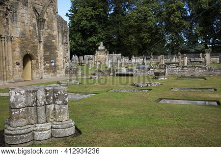 Elgin (scotland), Uk - August 01, 2018: Ruins Of Elgin Cathedral, Elgin, Moray, Grampian, Scotland, 