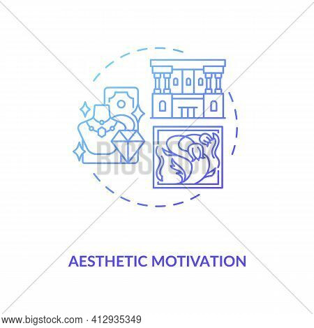 Aesthetic Motivation Concept Icon. Inspiring For Actions Idea Thin Line Illustration. Personal Inter