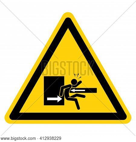 Danger Keep Clear Of Swinging Upper To Prevent Serious Bodily Injury Symbol Sign ,vector Illustratio