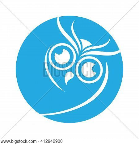 Owl Simple Logo Vector Illustration Template Design.