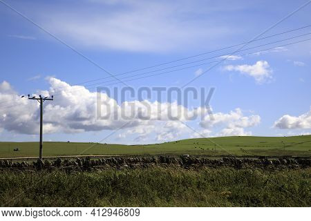 Yesnaby - Orkney (scotland), Uk - August 07, 2018: The Landscape Near Yesnaby Cliffs Area, Stromness
