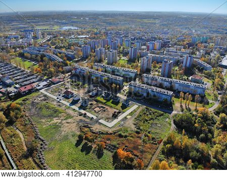 Bytom City Aerial View. Upper Silesia Region In Poland. Szombierki District, Bytom.