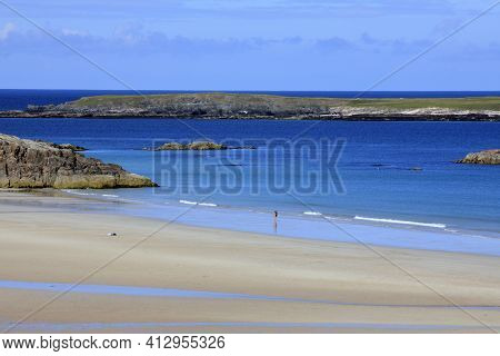 Durness -  (scotland), Uk - August 11, 2018: The Beaches At Durness Peninsula, Scotland, Highlands, 