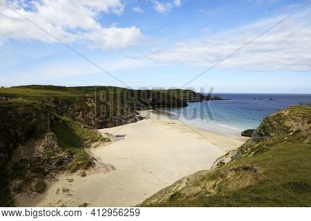 Durness -  (scotland), Uk - August 11, 2018: The Beaches At Durness Peninsula, Scotland, Highlands, 