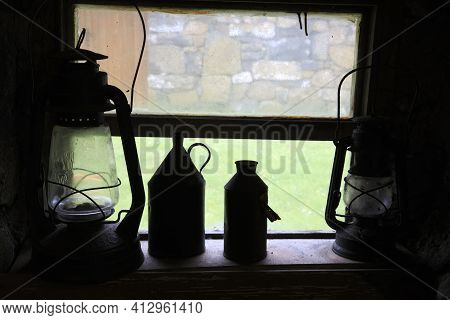 Skye Island (scotland), Uk - August 14, 2018: A Window In Skye Museum Of Island Life, Isle Of Skye, 