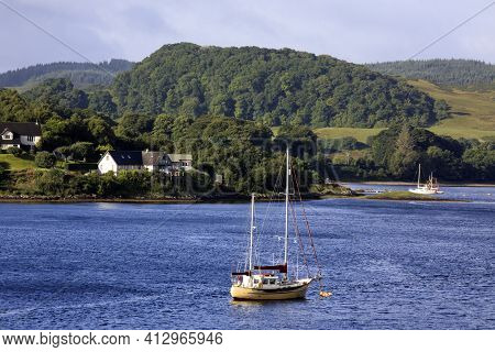 Loch Nell (scotland), Uk - August 15, 2018: Loch Nell, Scotland, United Kingdom