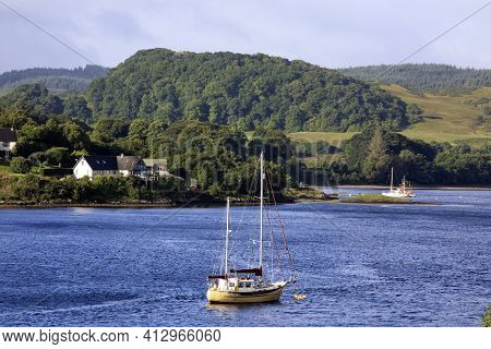 Loch Nell (scotland), Uk - August 15, 2018: Loch Nell, Scotland, United Kingdom