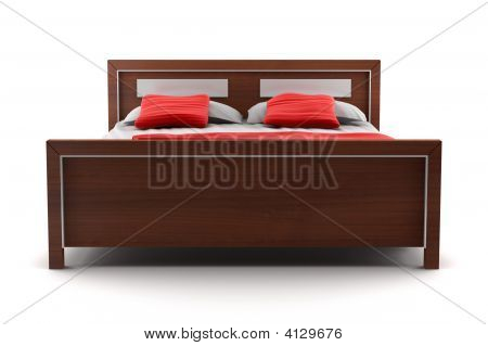 Кровати, изолированные на белом фоне