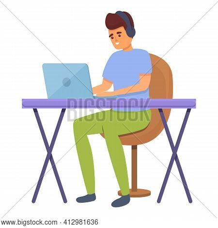 Freelancer Personal Assistant Icon. Cartoon Of Freelancer Personal Assistant Vector Icon For Web Des