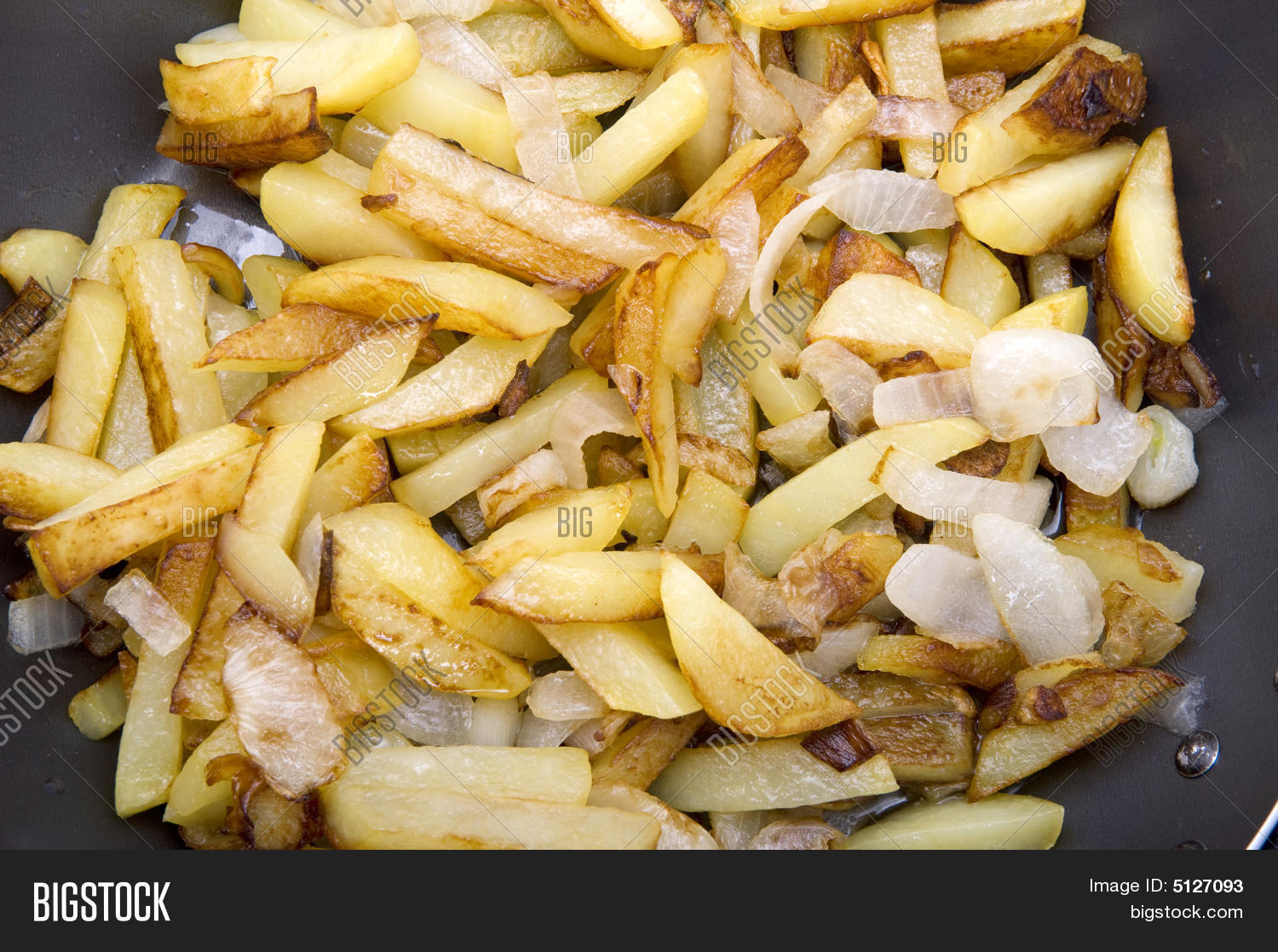 Fried Potatoes Griddle Image & Photo (Free Trial) Bigstock