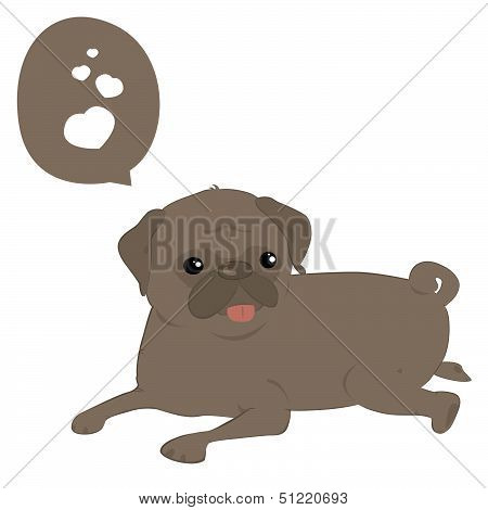 Cute pug dog