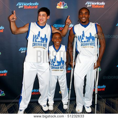 NEW YORK-AUG 28: Members of Chicago Boyz attend the post-show red carpet for NBC's 