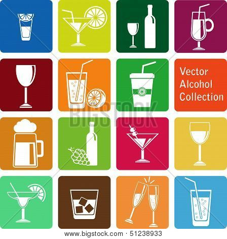vector collection: alcohol icons