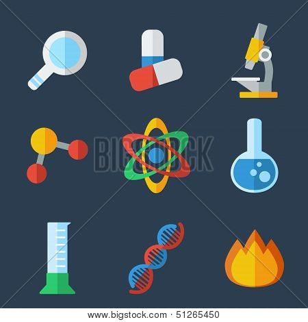 flat icon science