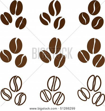 vector collection: coffee beans