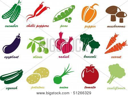 vector collection: vegetble icons