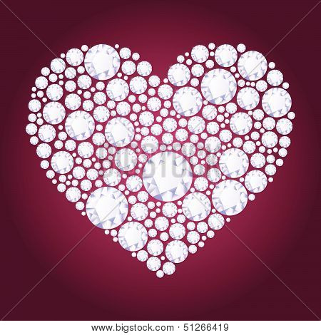 vector diamond heart