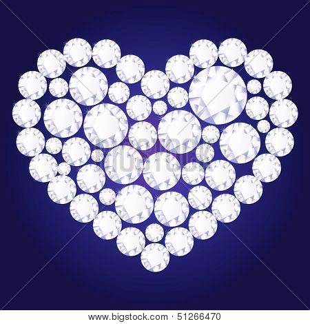 vector diamond heart