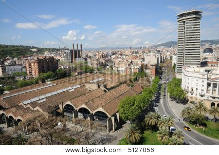 Barcelona İspanya havadan görünümü