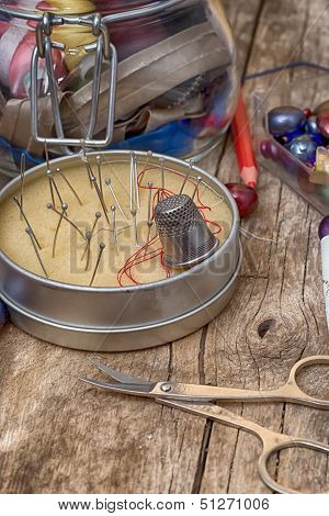 set of seamstress for needlework