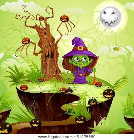 Witch in Halloween land