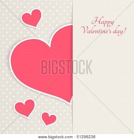 Greeting Card For Valentine's Day With Place For Your Text