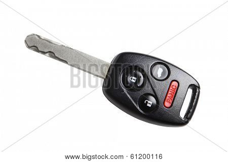 Car key, cutout on white background