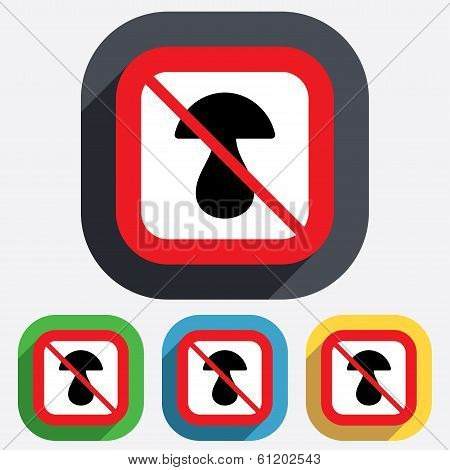 Mushroom sign icon. Boletus mushroom symbol.