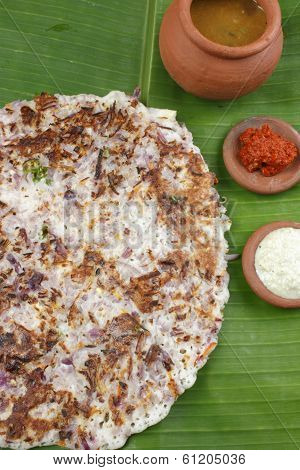 Onion dosa is typically South Indian pancake.