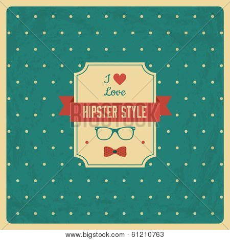 Vintage Background with Hipster Label