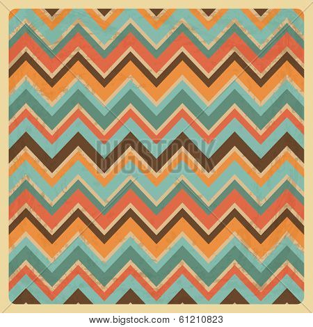 Vintage Geometric Zigzag Background