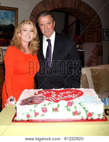 LOS ANGELES - MAR 4:  Melody Thomas Scott, Eric Braeden at the Melody Thomas Scott Celebrates 35 Years at the 
