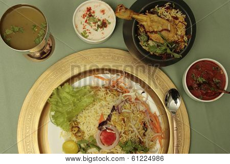 Biryani - An Indian rice dish with meat/vegetables