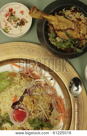 Biryani - An Indian rice dish with meat/vegetables