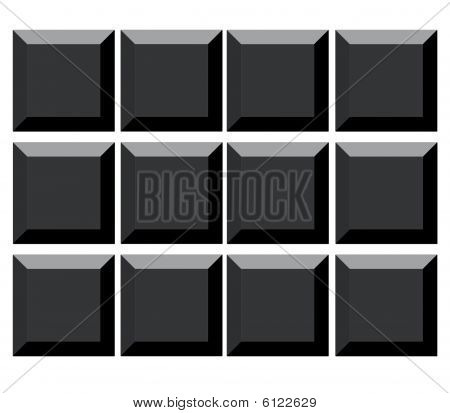 Teclas del teclado del ordenador en blanco
