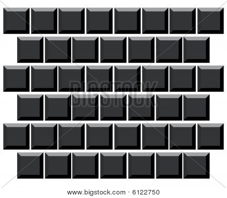Teclas del teclado del ordenador en blanco