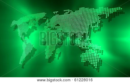 Background digital image of world map with connection lines