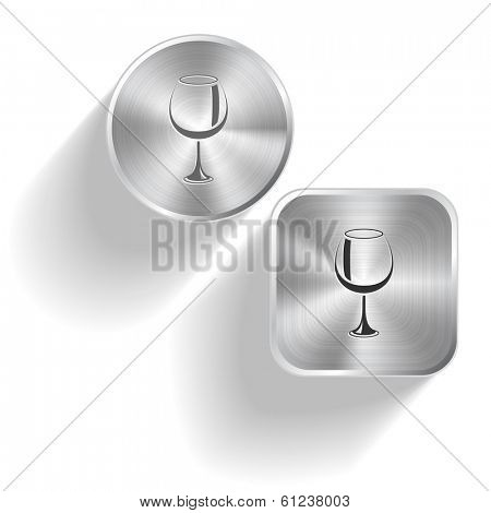 Goblet. Raster set steel buttons