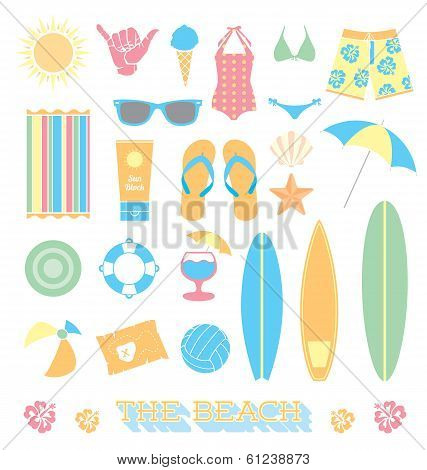 Vector Set: Beach Fun Objects