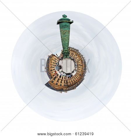 Spherical View Place Vendome With Column In Paris